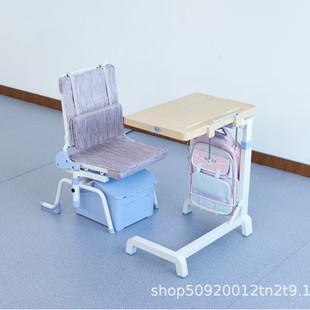 Primary and Secondary School Kidsren's Study Table Can Be Lifted and Lowered, the Seat Backrest Is Adjustable, Student Writing Desk