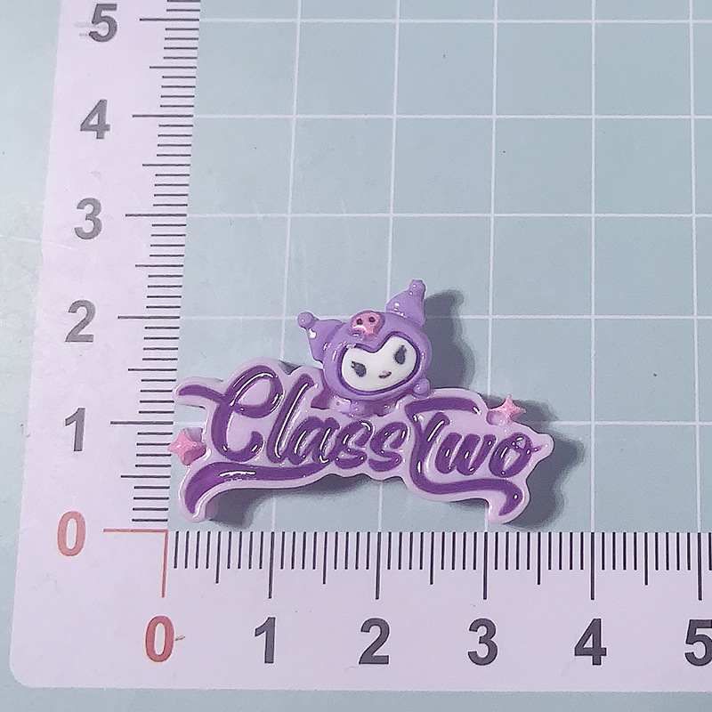 Caricatura Inglés Animal Diy Accesorios de resina Crema Adjustación de cabello Teléfono móvil agujero agujero botón de zapatos parche hecho a mano