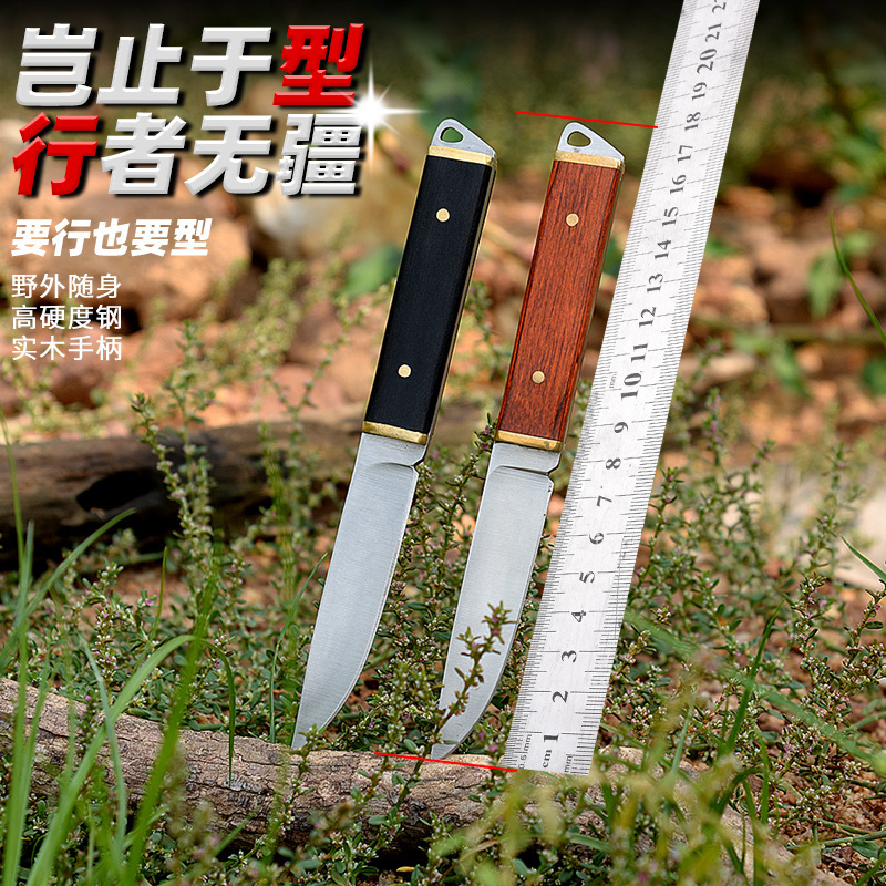 新款野外求生钢刀 户外刀小直刀生存刀K鞘刀 一件代发