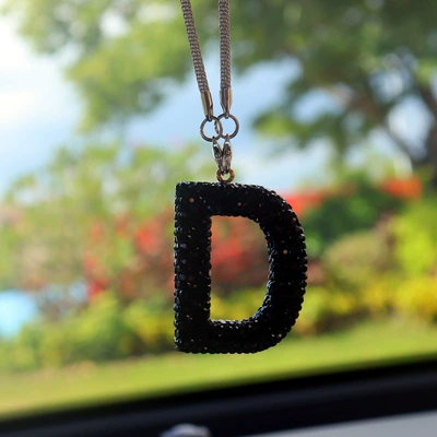 Car hanging — Amazon Clay Full Diamond Love - d-letter-car-pendant-black