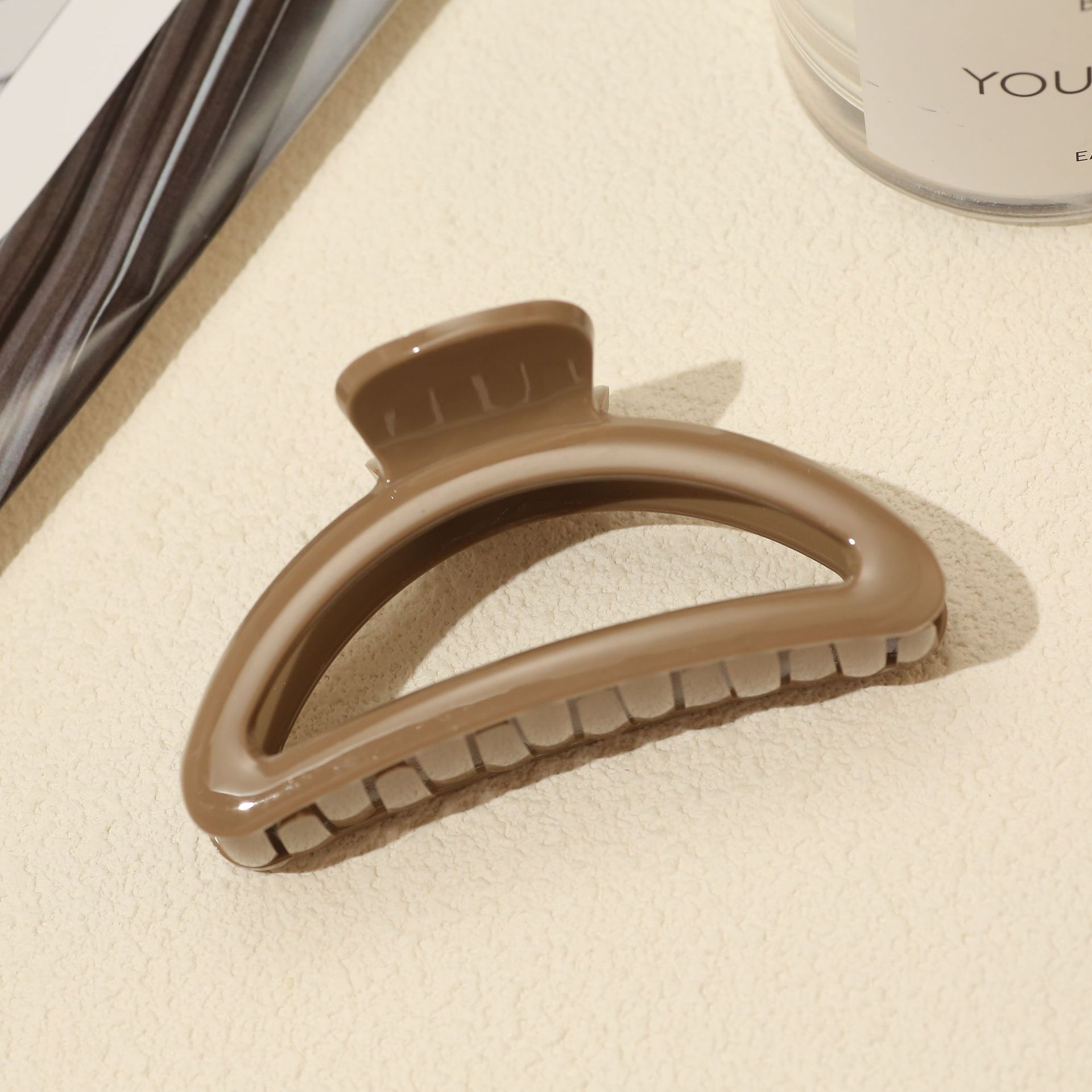 Pinza para el cabello, temperamento femenino, clip de agarre de cara brillante, sentido mediano de alto nivel, parte posterior de la cabeza, clip de tiburón, pequeño volumen de cabello, tocado