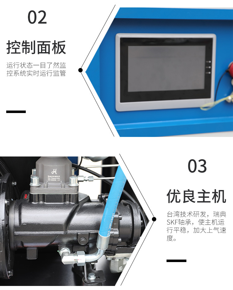 Supply Screw Air Compressor 7.5Kw 15Kw 22Kw 37Kw 55Kw Permanent Magnet Variable Frequency Air Compressor