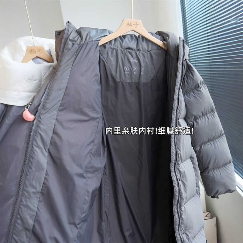 零下30度都不怕~加厚新国标95白鸭绒防风防水过膝羽绒服冬602993|undefined