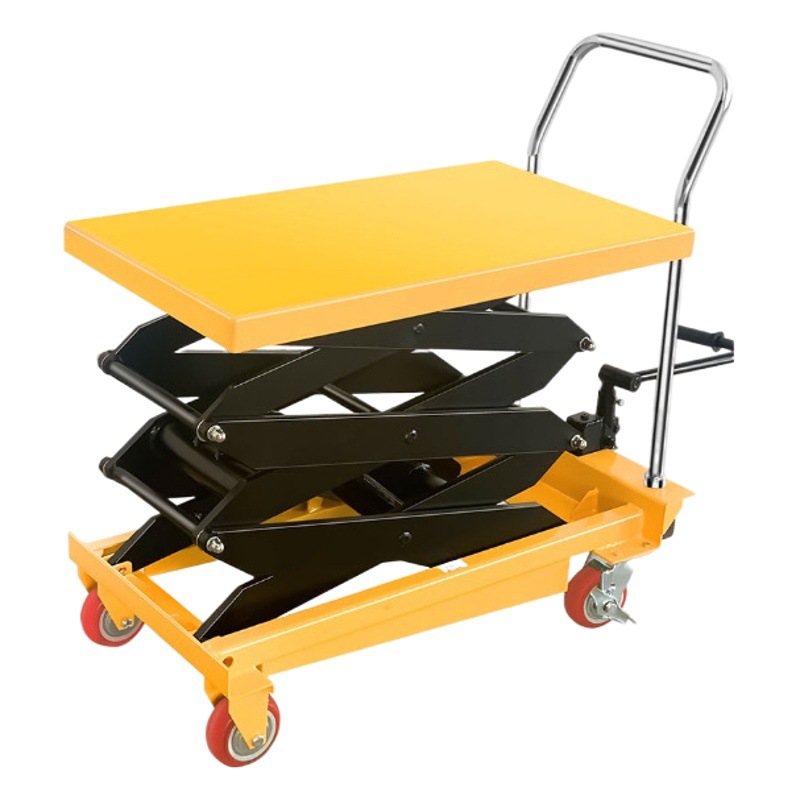 Manual de elevación hidráulica plataforma móvil de elevación eléctrica Tipo de tijera plana pequeña scooter mano empuje molde plataforma Coche