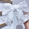 Hairgrip with bow, shiffon cloth, hairpin, hairpins, hair accessory, Korean style, floral print