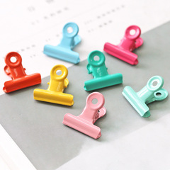 Minimalist Fresh Style Mini Colored Stationery Receipt Holder, Iron Ticket Clip, Retro Office Metal Handbag Clip