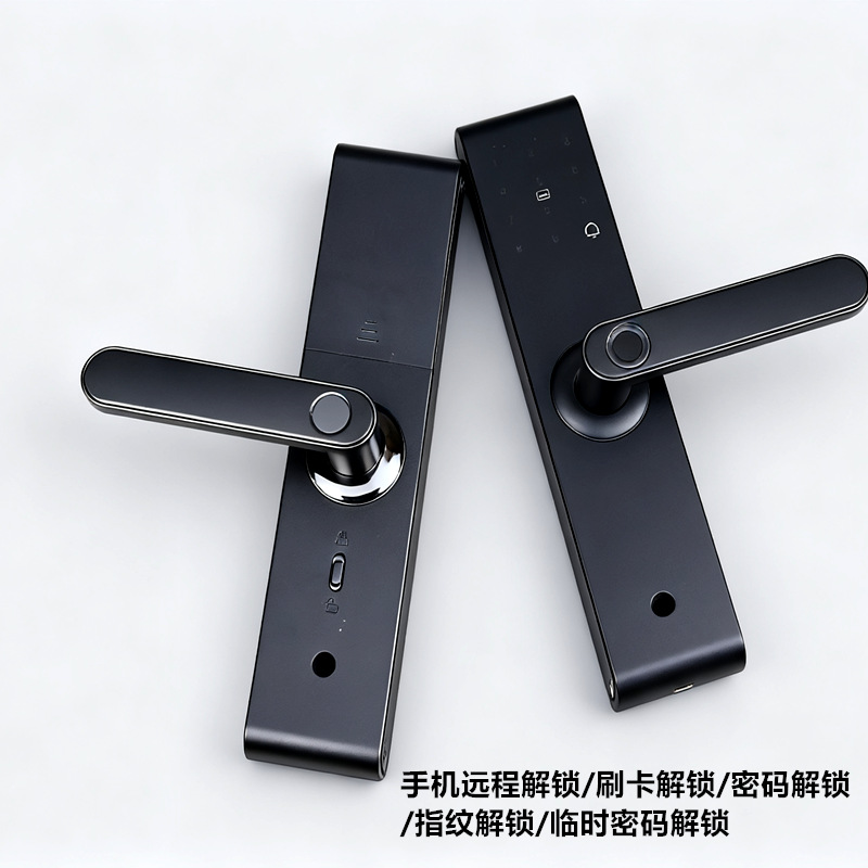 Cerradura Electrónica de Huella Dactilar WiFi Tuya de Aleación de Aluminio con Contraseña para Puerta Interior y Oficina