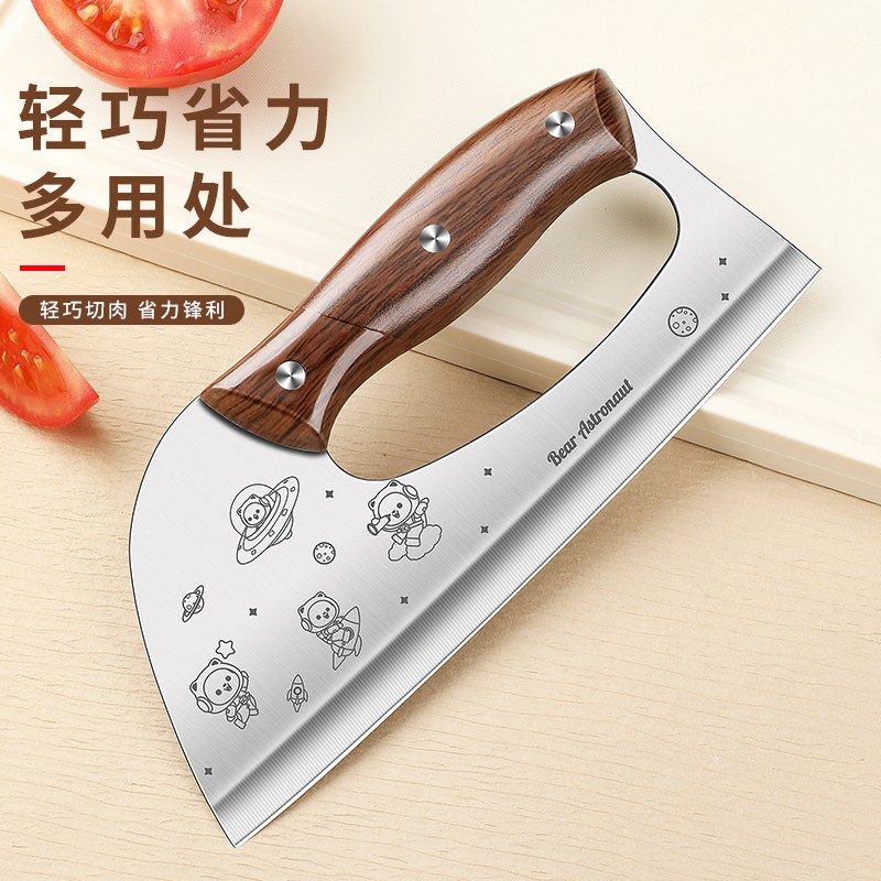 Nuevo cuchillo de ahorro de mano de mujer creativo cortador de carne forjado a mano cocina cortador súper rápido cortador de verduras doméstico
