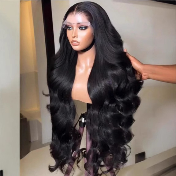 Cross-border European and American front lace 13*4 wig, middle-parted long curly hair with big waves, front lace wig, headpiece Cross-border European and American front lace 13*4 wig, middle-parted long curly hair with big waves, front lace wig, headpiece