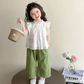 女童夏装套装5新儿童夏季洋气小新时髦宝宝夏日薄超看图片色现货