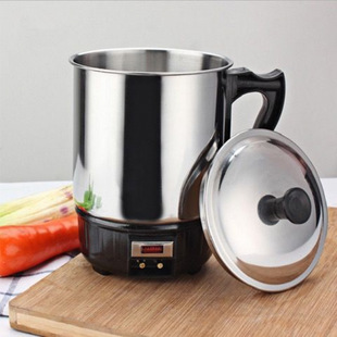 Multifunctional Stainless Steel Electric Heating Cup Student Dormitory Cup Instant Noodle Pot Boiling Water Mini Cup Travel Portable Insert for One Person