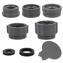 Plastic adapter kit with multi-specification threaded connections for water faucet spout, ABS variable diameter interface