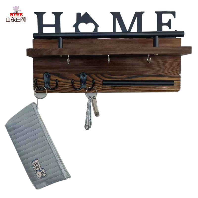 Amazon sala de estar colgante de madera pared colgante de pared estante de almacenamiento colgante de llaves de puerta de entrada marco de madera