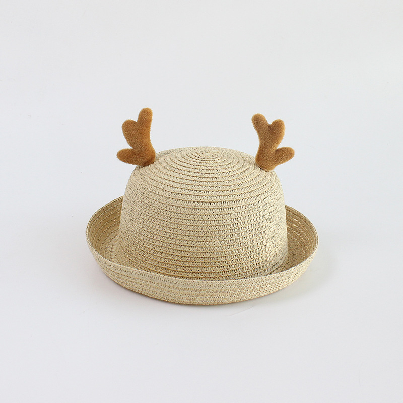 卷檐米色-驼色三叉鹿角