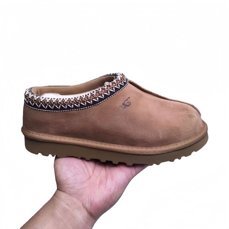 Ethnic Style Snow Boots for Women, Thick-Soled Woven Slippers, Cowhide Wool, Warm Foam Sole, Short-Tube, Non-Slip, Increased Size