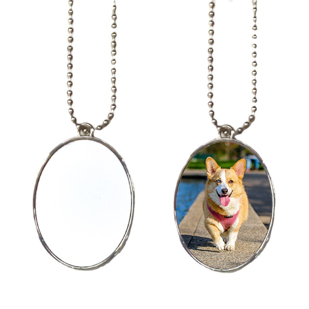 Transferencia térmica colgante para mascotas de metal colgante para mascotas de doble cara para hacer una placa de identificación colgante para mascotas de aleación de zinc