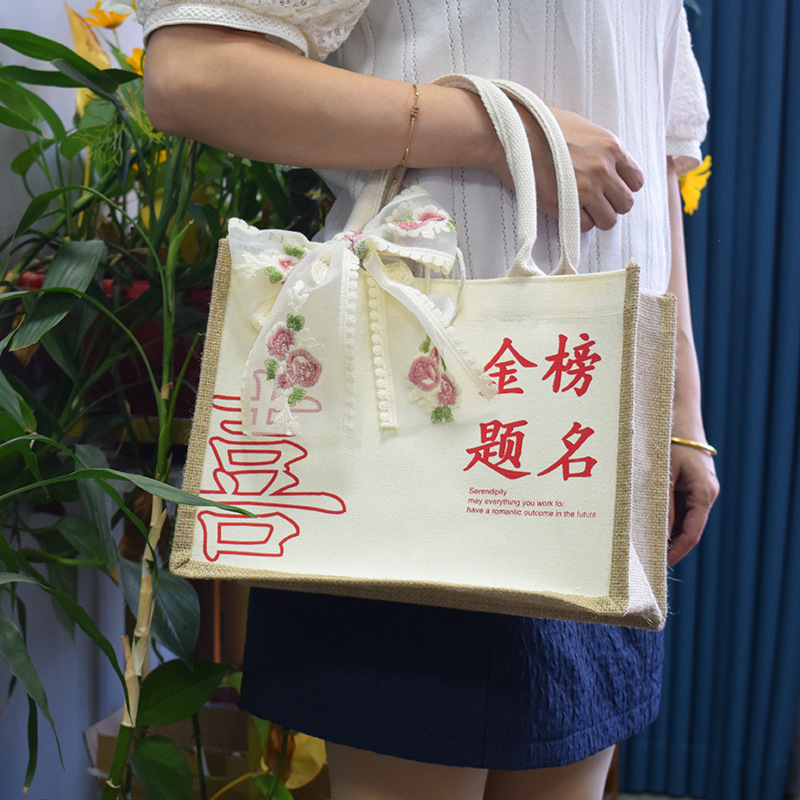 無印麻布手提げ袋卸売り良品お土産ショッピング亜綿麻黄麻袋diy手描き麻布バッグ|undefined