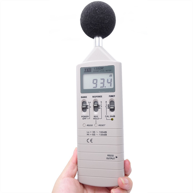 台湾泰仕TES-1350R噪音计分贝仪高精度声级计噪声音仪连电脑
