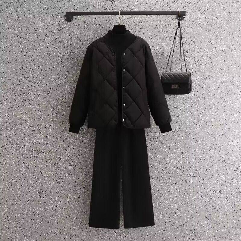 短款羽绒棉服女2025年新款秋冬季小个子轻薄百搭宽松菱格棉袄外套|undefined