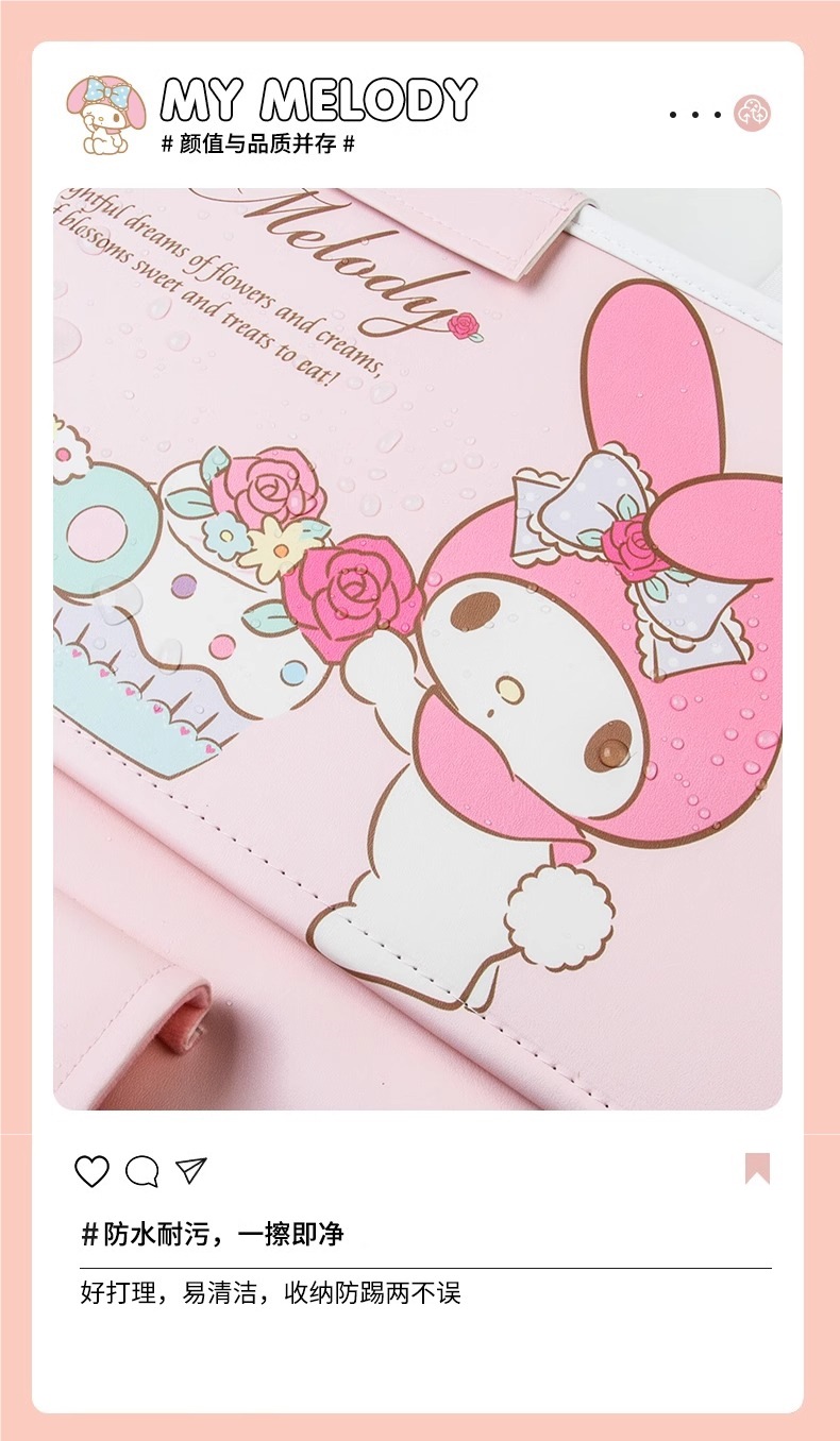 My Melody Car Seat Back Storage Hanging Bag Car Small Table Rear Seat Back Dining Table Car Accessory