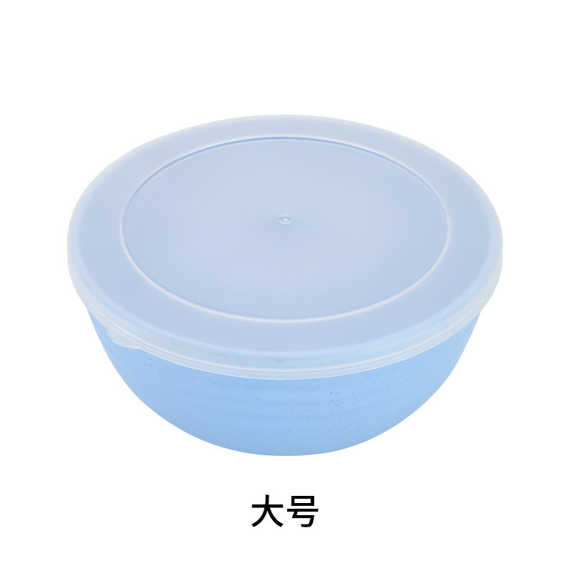 小麦わら碗の新鮮な碗は蓋のカバーがあります。北欧の簡単な大きいサイズの弁当箱の泡の碗の冷蔵庫の電子レンジは使えます。|undefined