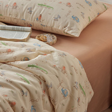 有氧全棉双层纱夏被夏凉被四件套大豆纤维被夏季纯棉儿童学生空调