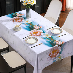 Waterproof and Oil-Proof Bohemian PVC Tablecloth, High-End Coffee Table Cover, Single Piece Dropshipping Table Mat