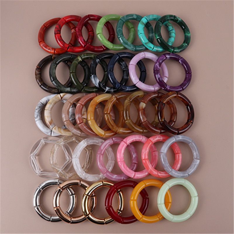 Acrylic Material Geometric, Colorful Pattern Geometric Colorful No Inlaid Acrylic Bangles Wholesale