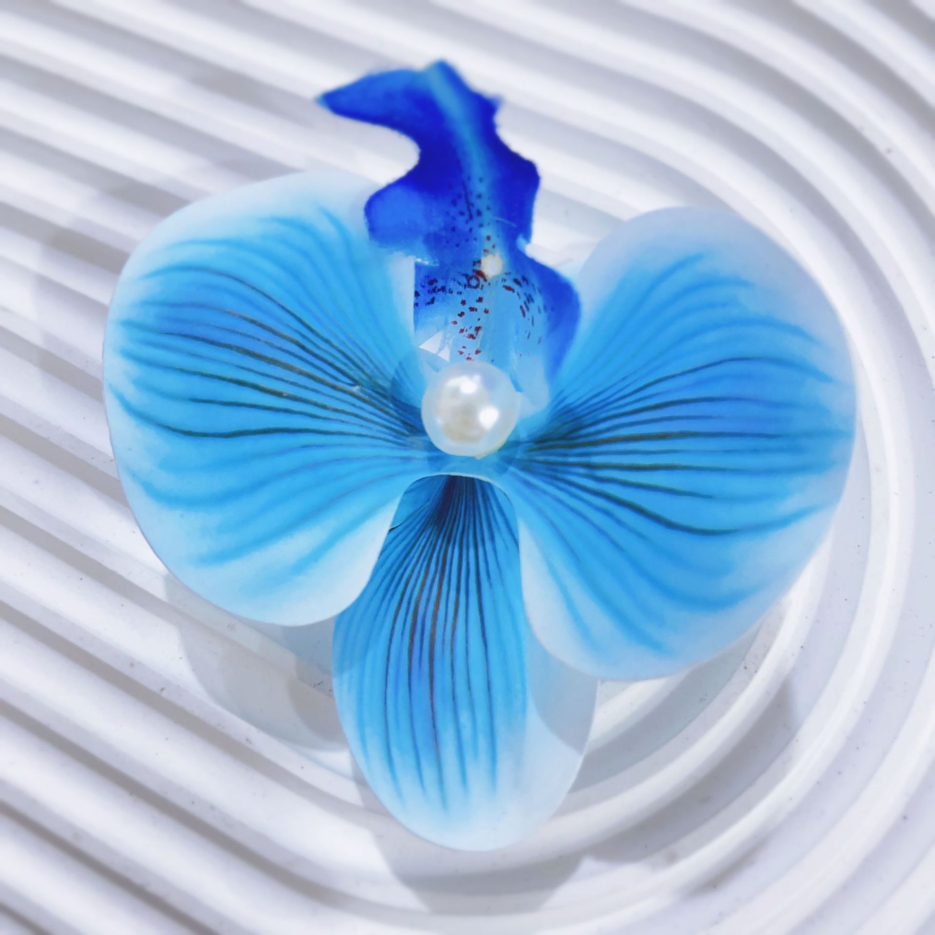 Flores biónicas mariposas orquídeas abrazadera para el cabello de mujer atmósfera sen sensación de cabello de flores bordes laterales abrazadera para el cabello de flores frisa abrazadera para el cabello de mujer image 7