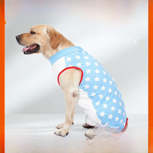 Cross-border pet clothes four seasons breathable recovery suit dog post-surgery clothing care clothes anti-lick weaning suit puppy clothes
