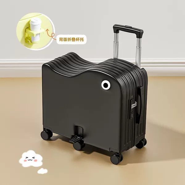 [暗夜黑【加厚升级6轮+折叠脚踏+后置杯架】]