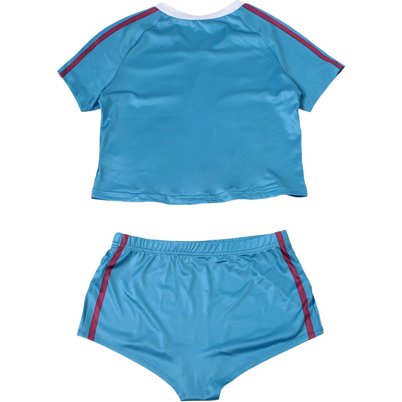 Spring Women Slim Fit Sexy Cropped Top Sports Shorts Set Women