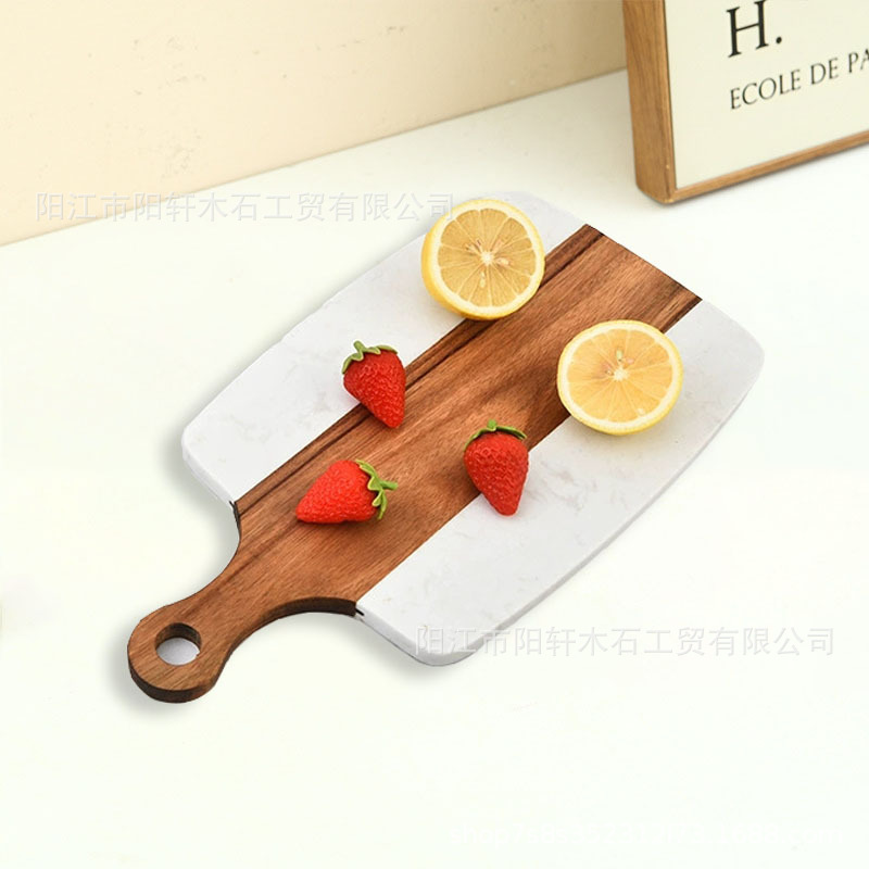 Amazon mármol empalme acacia tabla de cortar tabla de cortar bistec comida occidental fruta tabla de cortar tabla de cortar queso en stock