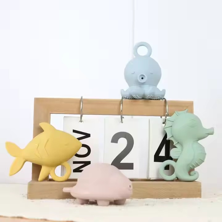 Nuevos productos transfronterizos juguetes de baño juguetes de silicona juguetes de baño de dibujos animados para niños juguetes de baño de silicona juguetes de baño