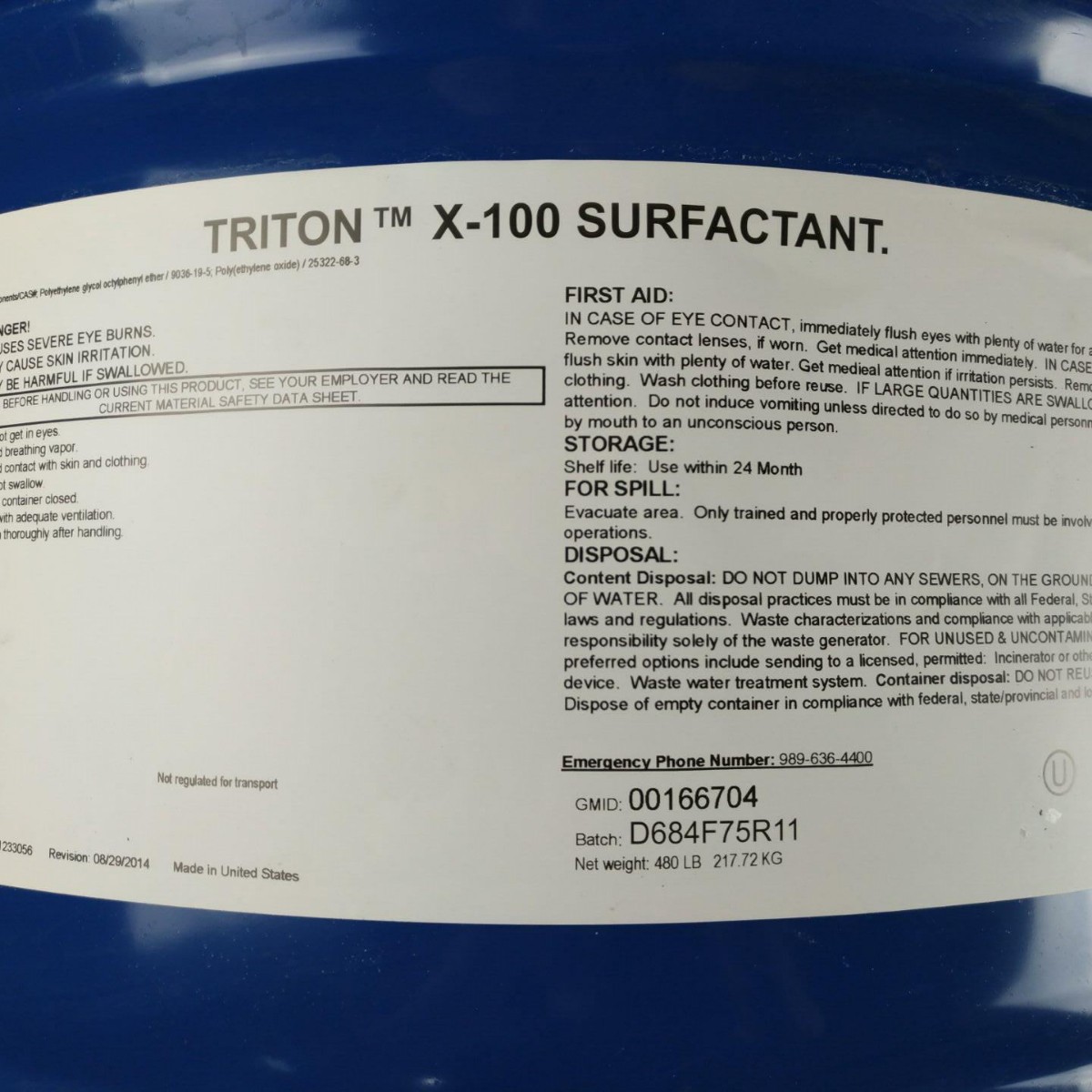现货销售美国陶氏Triton X-100 表面活性剂曲拉通X-100 9002-93-1