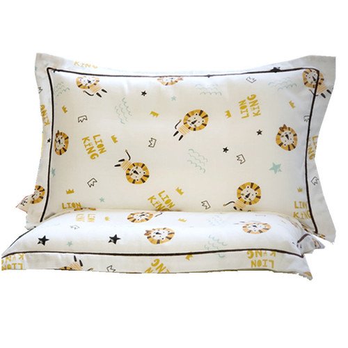 Double-layer gauze baby pillowcase, breathable and sweat-absorbent cartoon child cotton pillowcase, small children's pillowcase