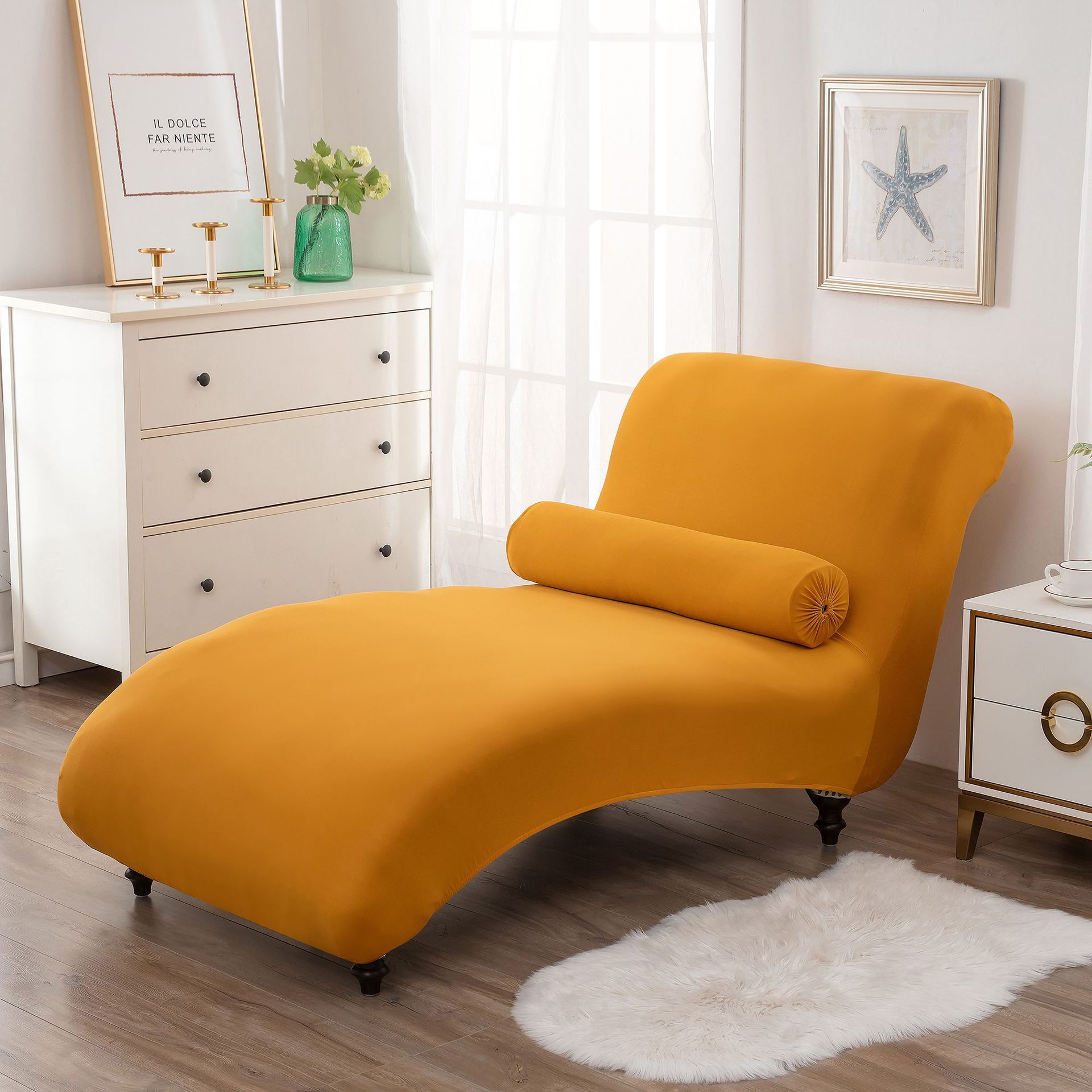 Housse de canapé élastique minimaliste style français chic_voghion.com