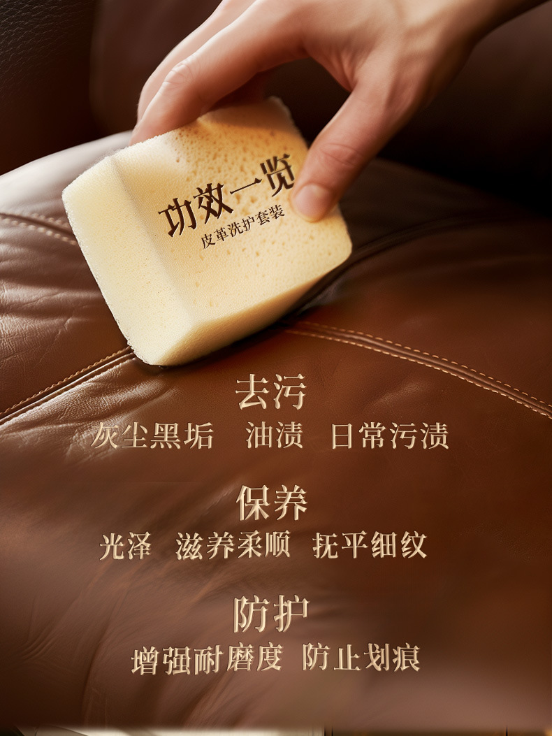 Suitable for Leather Sofa Cleaner, Leather Powerful Cleaning, Decontamination and Maintenance Oil, Leather Chair, No-Wash Leather Goods Protection