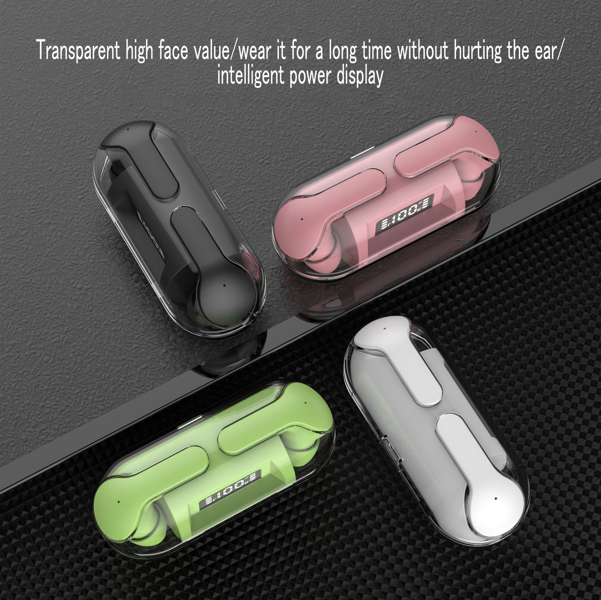 23-year cross-border new TM20 Bluetooth headset for digital display large power display in-ear ultra-long standby noise reduction headset