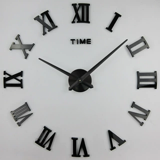 欧式创意客厅挂钟罗马数字钟表家用简约DIY clock墙贴时钟