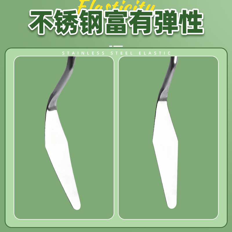 Raspador de pintura al óleo Cuchillo de color de arte Pigmento de gouache Cuchillo de pintura al óleo acrílico Juego de herramientas Cuchillo de espátula de cabeza plana suave Raspado plano