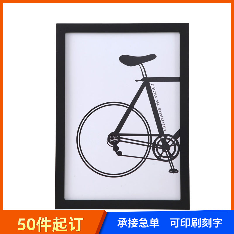 Weifang Factory Custom-Made Wooden Picture Frames, Solid Wood Square Sketch Frames, Can Be Hung or Placed, Customizable Logo, Creative Design