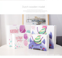 Happy birthday gift bag paper bag cute cartoon handbag birthday gift bag clothing bag gift bag