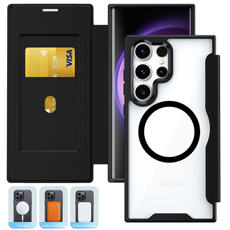 Suitable for Samsung S26Ultra Xunjia Magnetic Phone Case, Full-Cover S25Plus Flip Card Holder, A54 Protective Case Batch Suitable for Samsung S26Ultra Xunjia Magnetic Phone Case, Full-Cover S25Plus Flip Card Holder, A54 Protective Case Batch