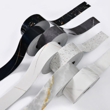 跨境外贸加厚仿大理石纹腰线装饰条压条墙贴踢脚线自粘墙角线防水