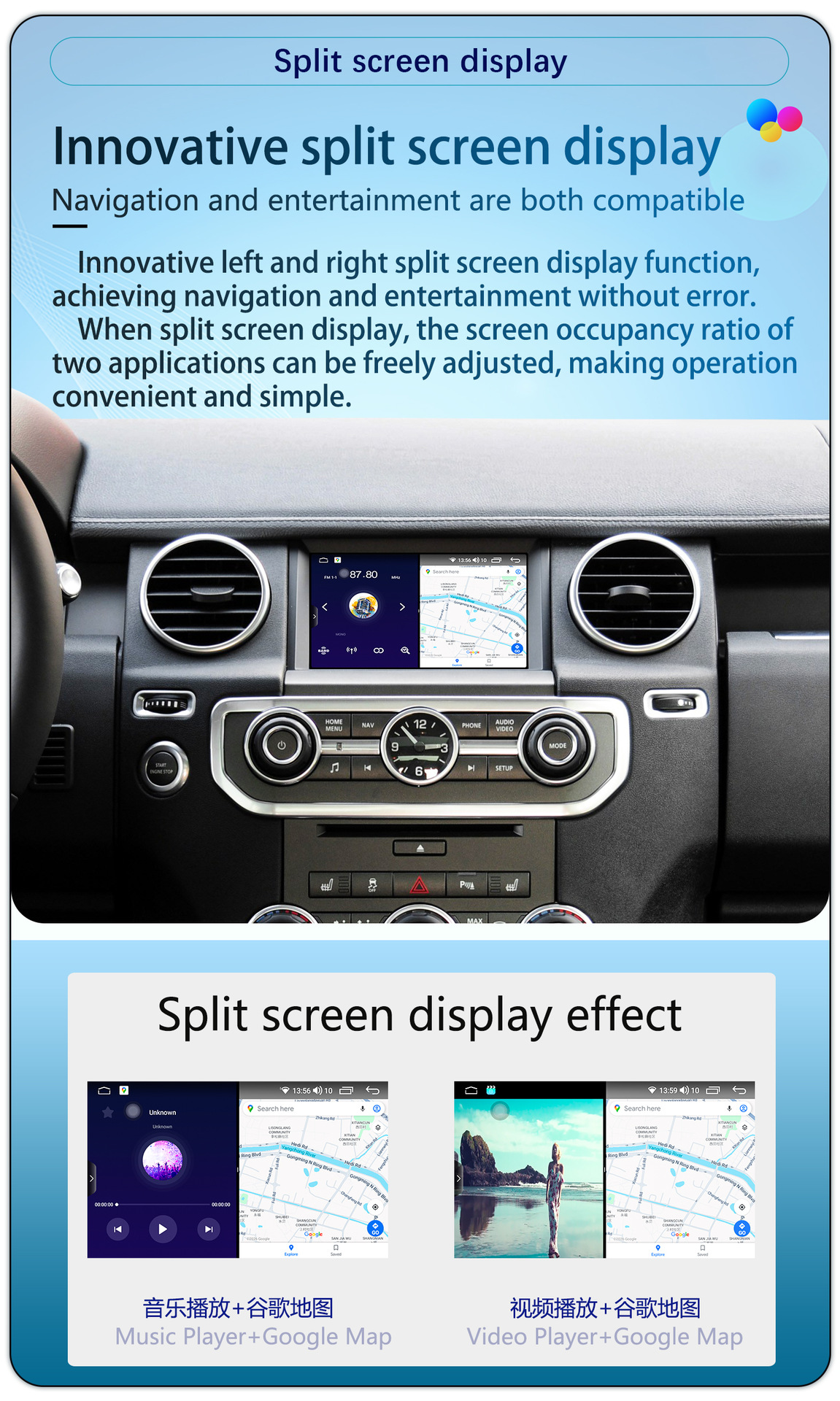 Suitable for 7-Inch 10-16 Model Land Rover Discovery 4 Android Wireless Carplay Navigation 360 Panoramic All-In-One Machine