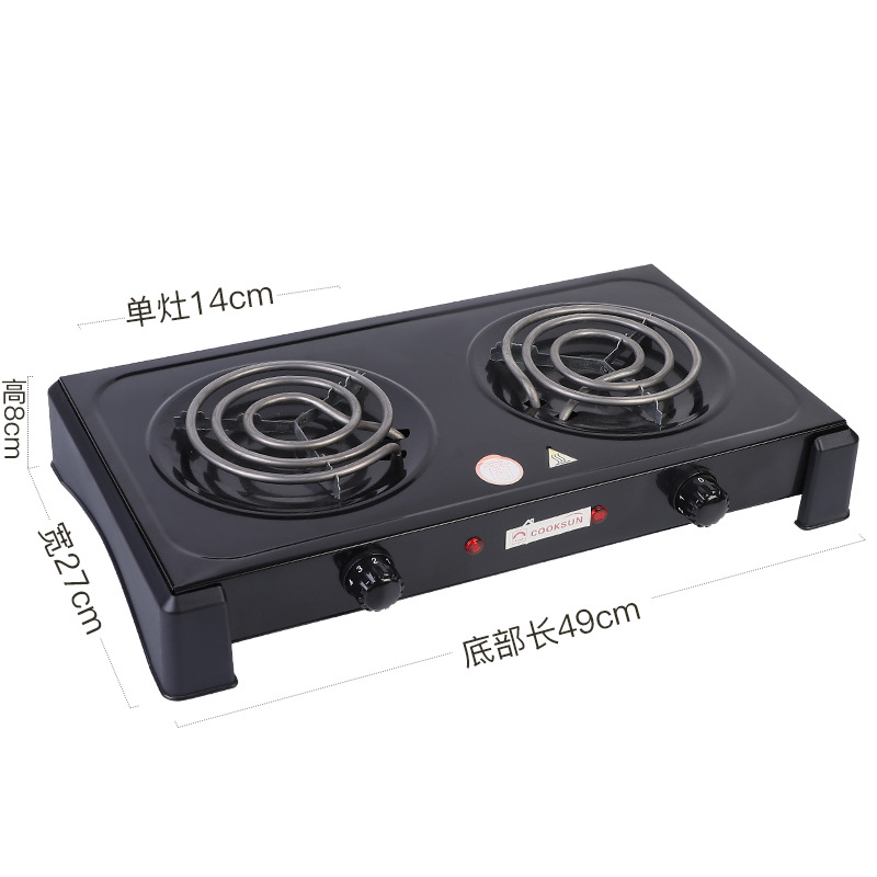 Estufas eléctricas multifuncionales de cocina de doble cabeza 1000w de doble cabeza de control de temperatura de doble estufa eléctrica decoctora de medicina