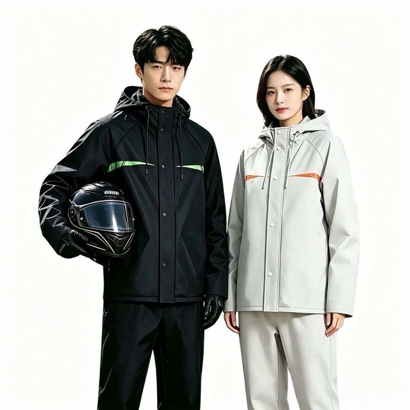 Separate full-body rainproof hiking and delivery rider electric scooter rain poncho, raincoat, and rain pants set, rain gear, cycling apparel