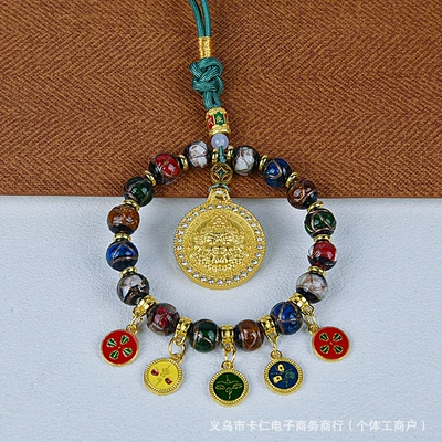 Car hanging – Wealth Incense Ash Glass Car - huang-caishen-scented-gray-glazed-car-hanger