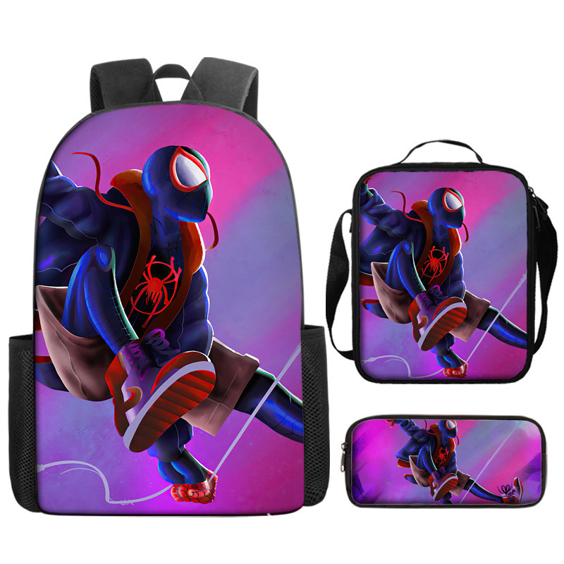 Cross-border nuevo Marvel Spider-Man mochila de estudiantes de primaria y secundaria mochila de dibujos animados de gran capacidad mochila de almuerzo